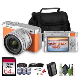 Panasonic - Lumix S9Camera with 18-40mm f/4.5-6.3 Lens(Orange), 64GB Memory Card