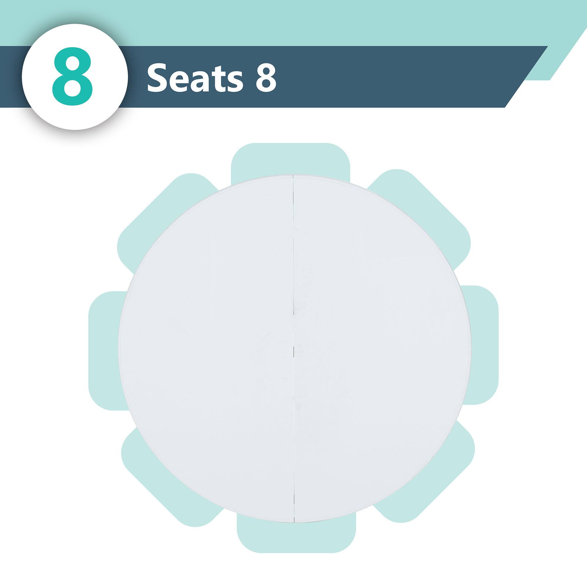 Alt View 5. Peakform - Peakform Round Folding Banquet Table for Indoor or Outdoor Use, 60 Inch, White - White.