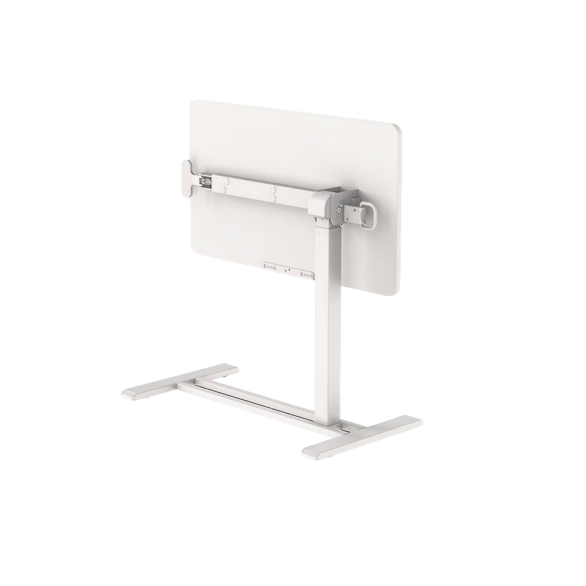 Back. FlexiSpot - 28 x 16 in H7 Pro Adjustable Height Side Table with Tilting Desktop, White - White.