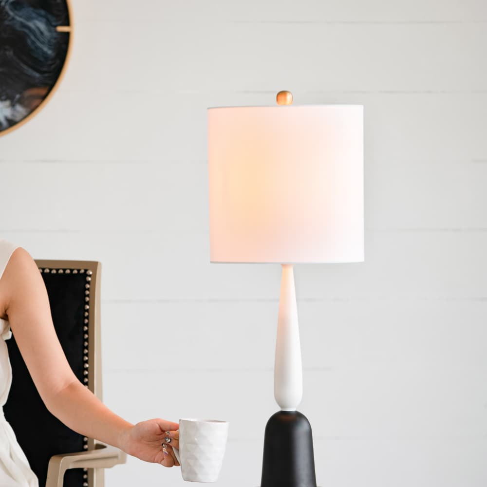 Alt View 4. Luckbyte - 11x11x30.2 Inch Metal Table Lamp.