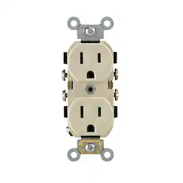 Leviton - 15 amps 125 V Outlet 5-15R 1 pk - Ivory