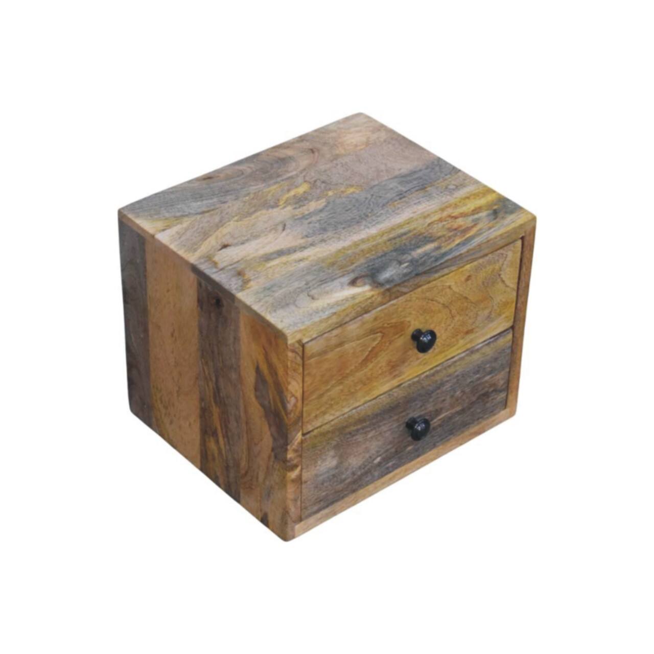 Back. Artisan Furniture - Artisan Furniture Solid Wood Solis 2-Drawer Oak-ish Wall Mounted Nightstand - Oak.