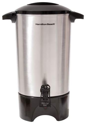 Angle. Hamilton Beach - 42-Cup Coffeemaker - Silver.