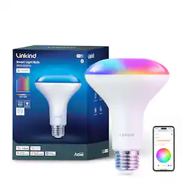 Linkind - BR30 Smart LED Bulb, Matter Compatible, 650lm Color Changing (1 Pack) - Multicolor