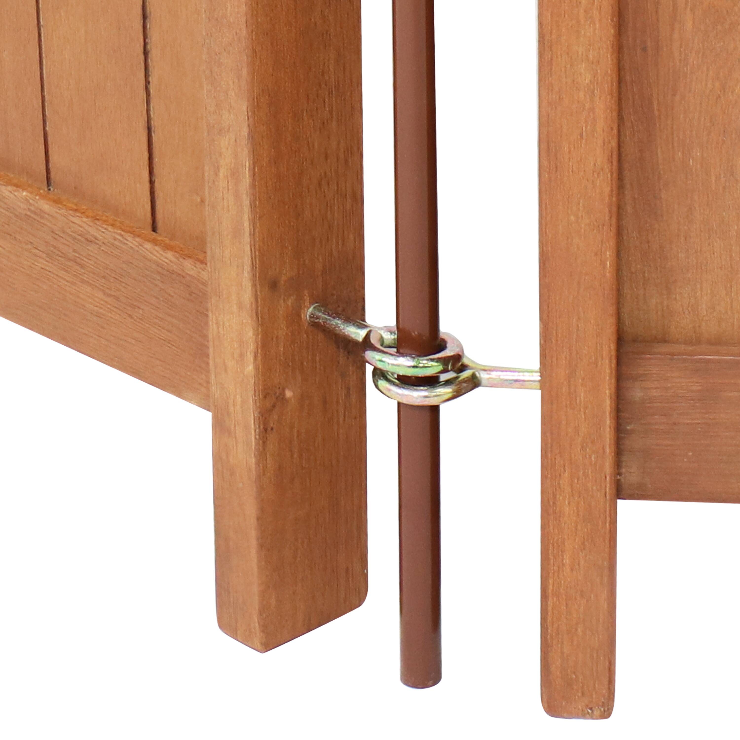 Alt View 7. Sunnydaze - Meranti Wood/Teak Oil Finish Folding Privacy Screen - 44 in - Brown.