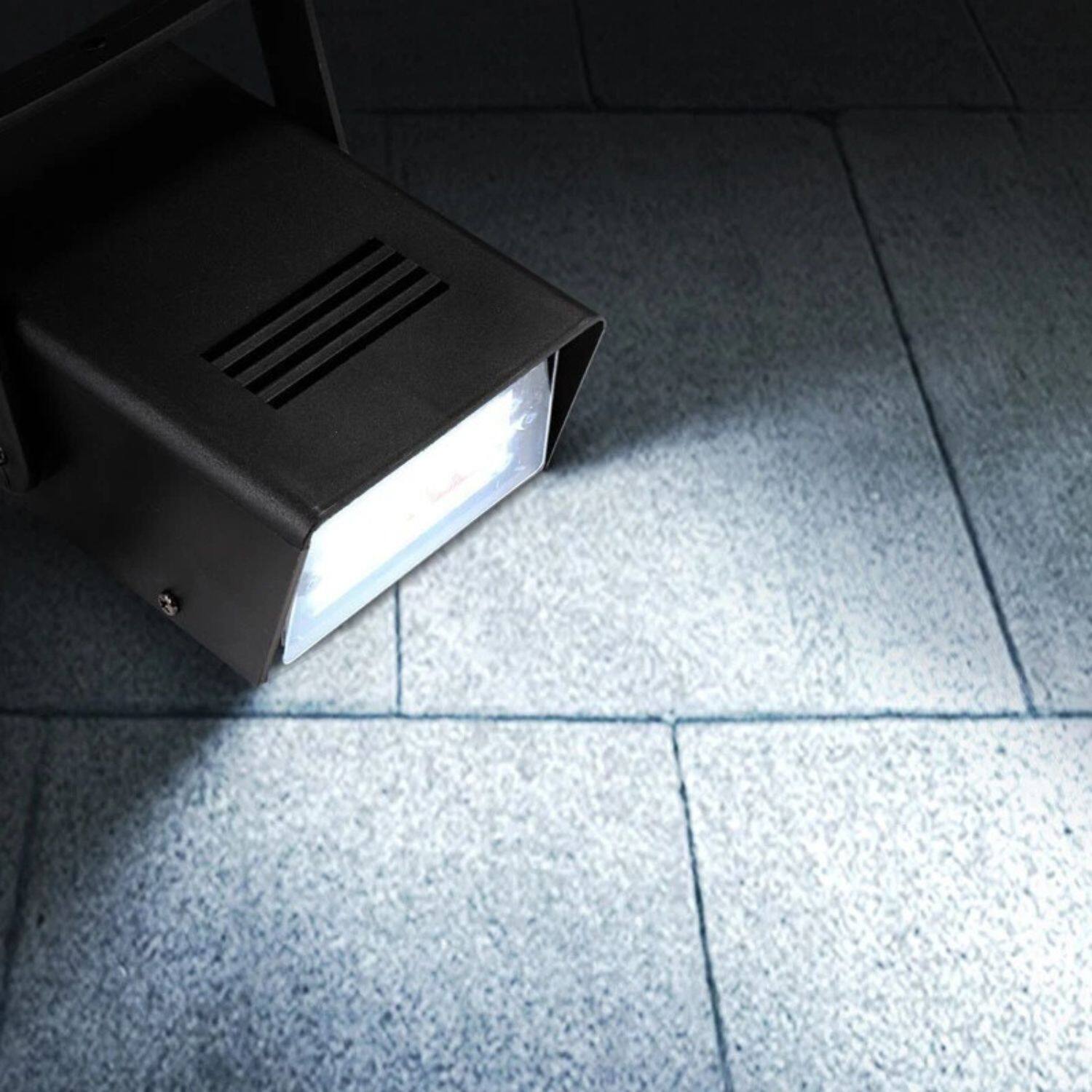 Left. Stock Preferred - LED Strobe Disco Party Light – 24-LED - White light with black housing.