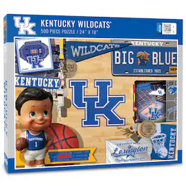 YouTheFan - Kentucky Wildcats 500-Piece Retro Series Puzzle - Multicolor