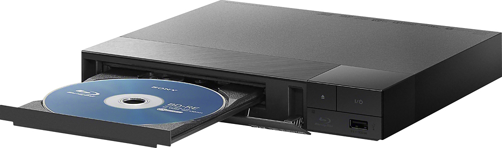 Left View: Sony - Streaming Audio Wi-Fi Built-In Blu-ray Player - Black