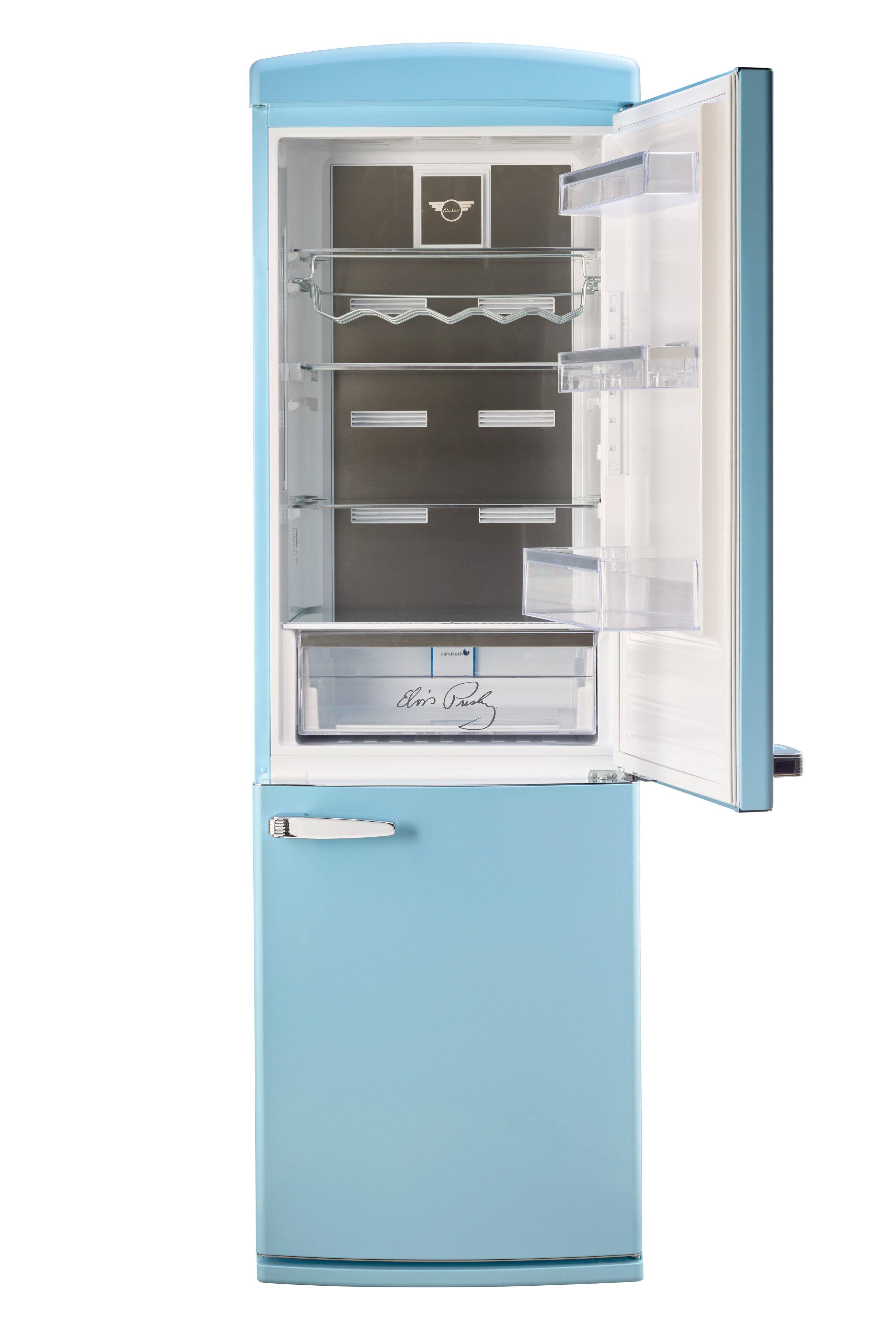 Alt View 1. Unique Appliances - Elvis Classic Retro 12 cu ft. Counter-Depth Bottom Freezer Refrigerator - Blue Hawaii.