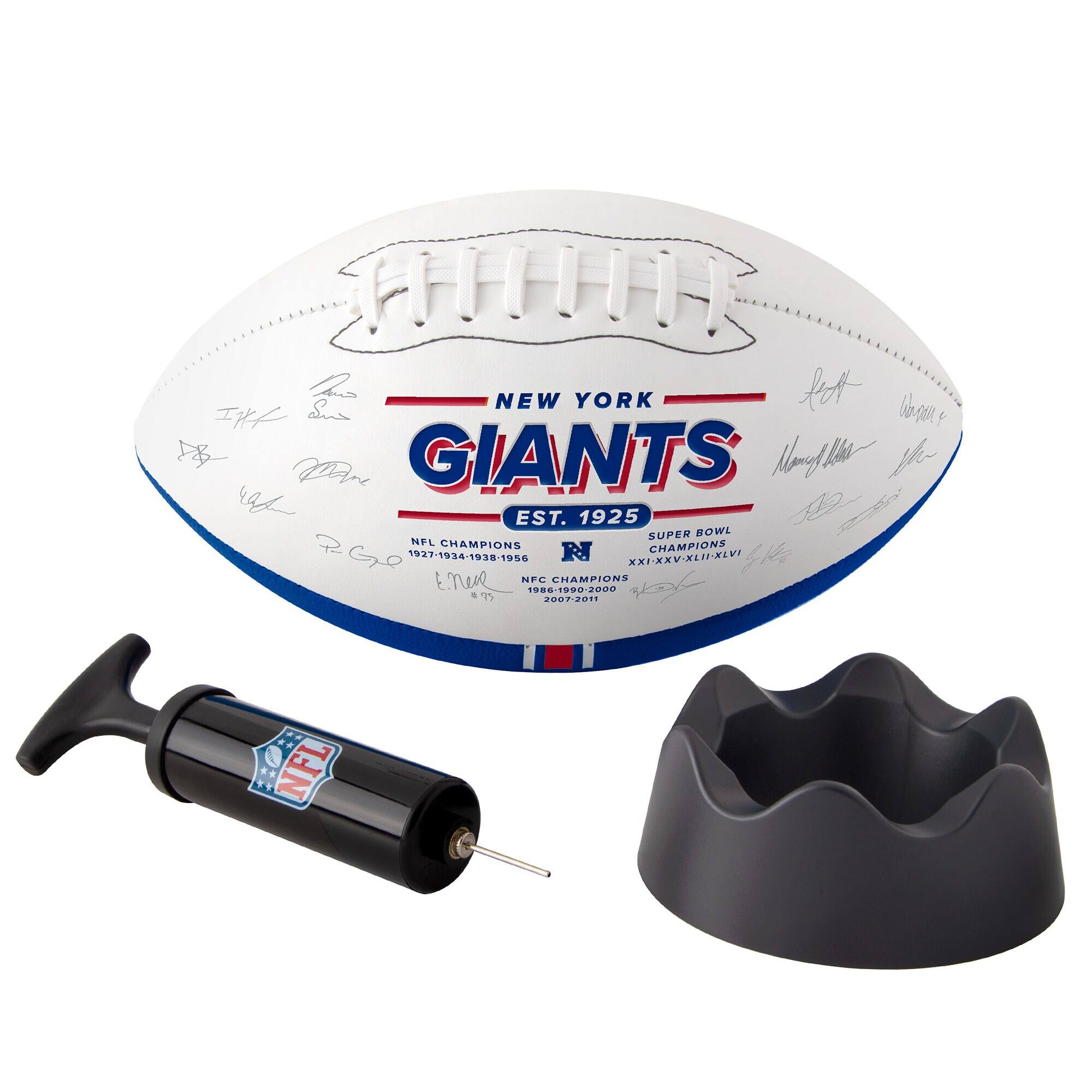 NEW YORK  
GIANTS  
EST. 1925  

NFL CHAMPIONS  
1927-1926-1938-1950  
XXIX-XXV-XLXXXV  
SUPER BOWL  
XXI-XXV-XLVI  

NFC CHAMPIONS  
1986-1990-2000  
2007-2011  

1927-1934-1938-1956  
1986-1990-2000  
2007-2011  

NFL