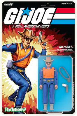 Super7 - G.I. Joe - ReAction+ Wv03 (Cartoon) - Wild Bill (Cartoon) - Collectibles - Multicolor