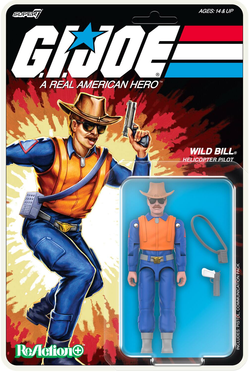 Super7 - G.I. Joe - ReAction+ Wv03 (Cartoon) - Wild Bill (Cartoon) - Collectibles - Multicolor