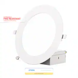 Infibrite - 6 In. Ultra-Thin Recessed LED Downlight 12W 1050LM Soft Fire Rated, Wet Rated, Triac Dimmable 6-Pack - White