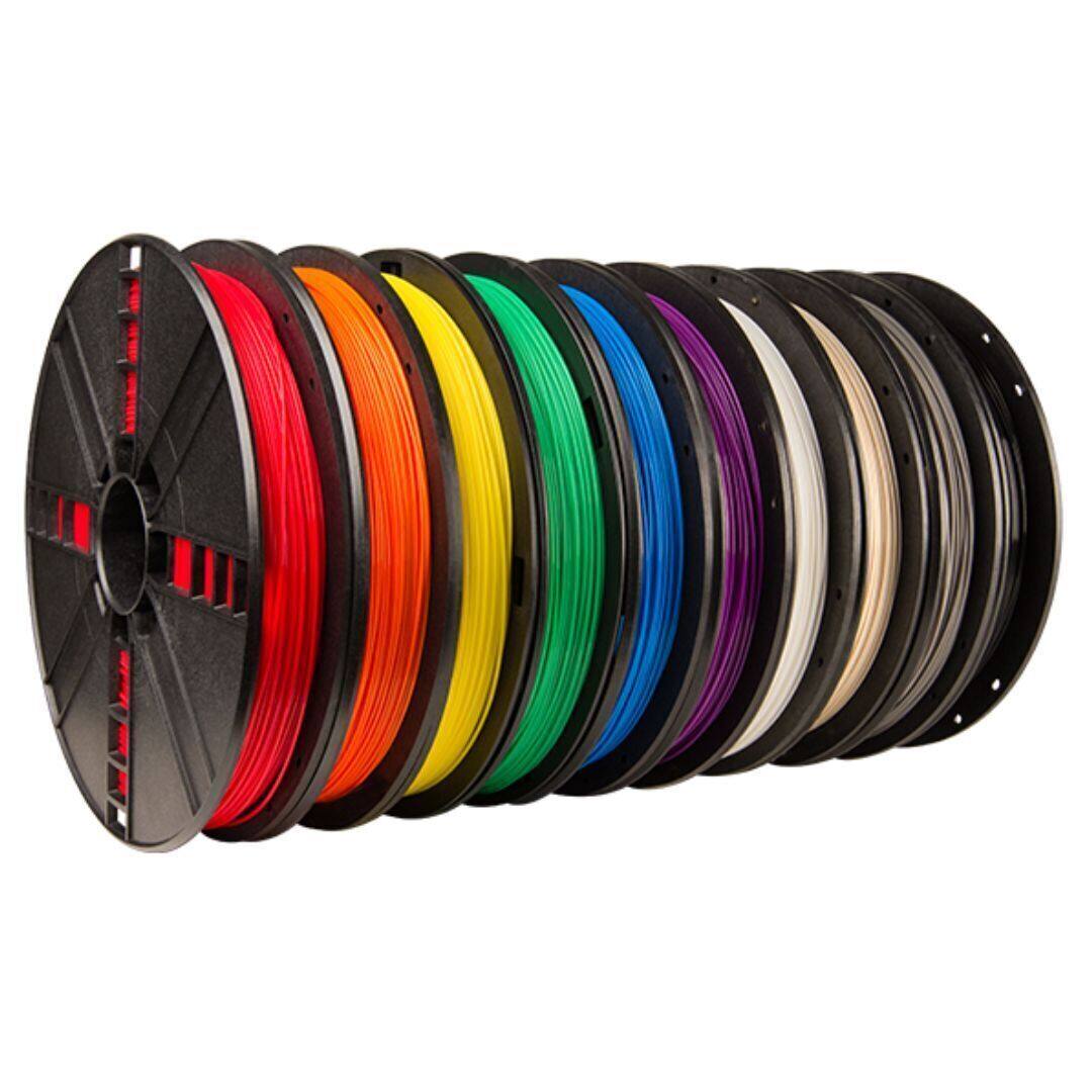 Left. MakerBot - MakerBot Smart Extruder Plus with Assorted Color Large PLA Filament Spool Bundle.