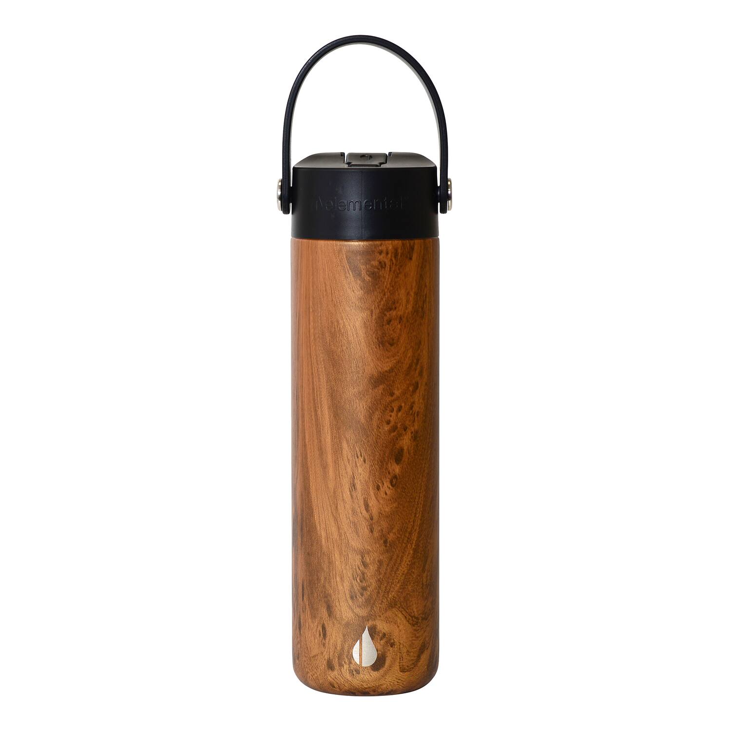 Alt View 2. Elemental - Core Stainless Steel Water Bottle 24 Oz - Teakwood.