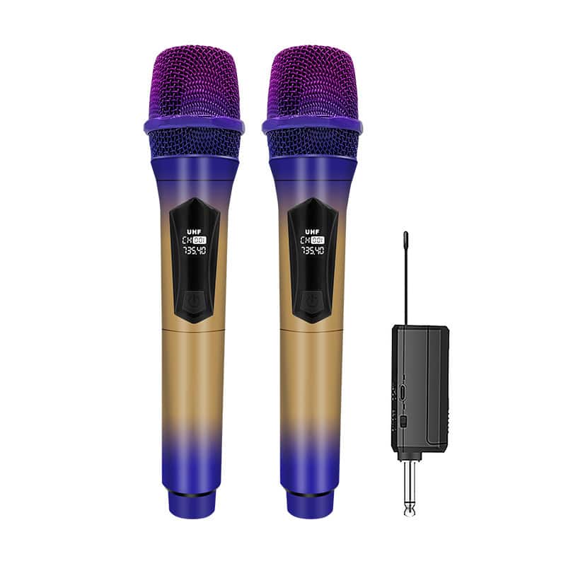 Cluzine - UHF Wireless Handheld Microphone System,for Karaoke, Stage Performances & Meetings