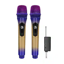 Cluzine - UHF Wireless Handheld Microphone System,for Karaoke, Stage Performances & Meetings