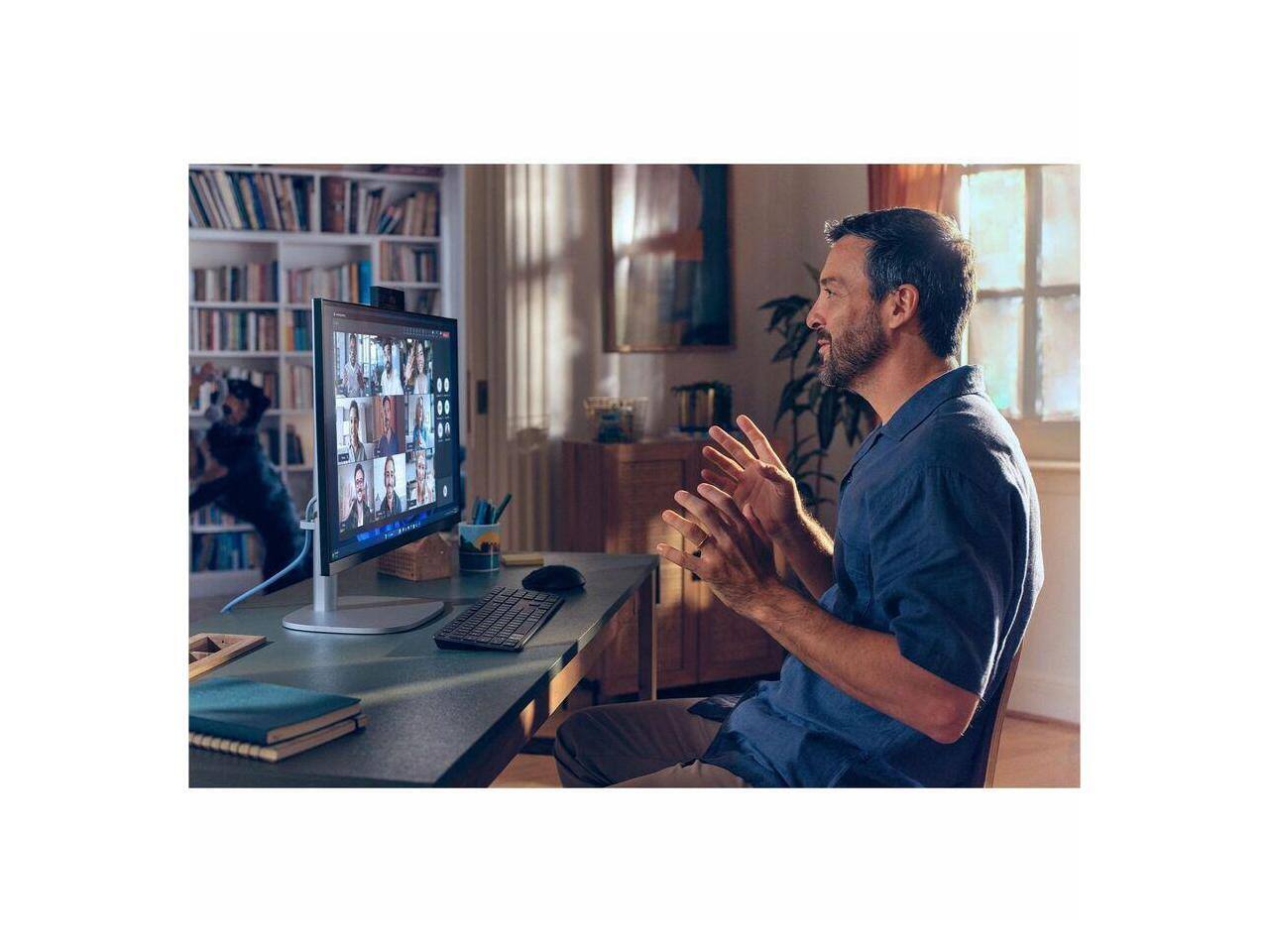 Alt View 3. HP - HP EliteStudio 8 AiO G1i - 23.8" FHD - Intel Core Ultra 7 265 - 16GB - 512GB SSD - Win 11 Pro - Wi-Fi 7 - 280W - Silver.