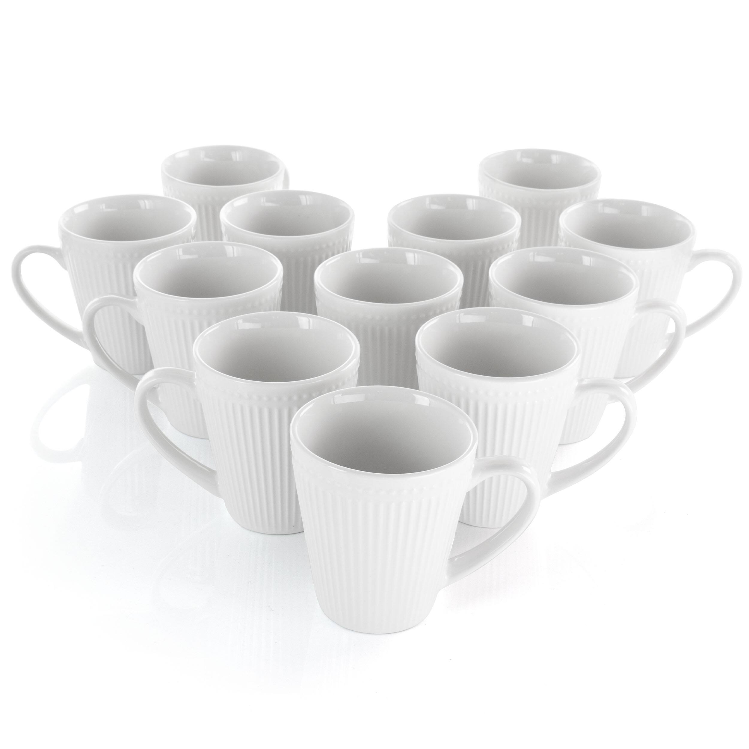 Alt View 1. Elama - Elama Madeline 12 Piece Porcelain Mug Set in White - White.