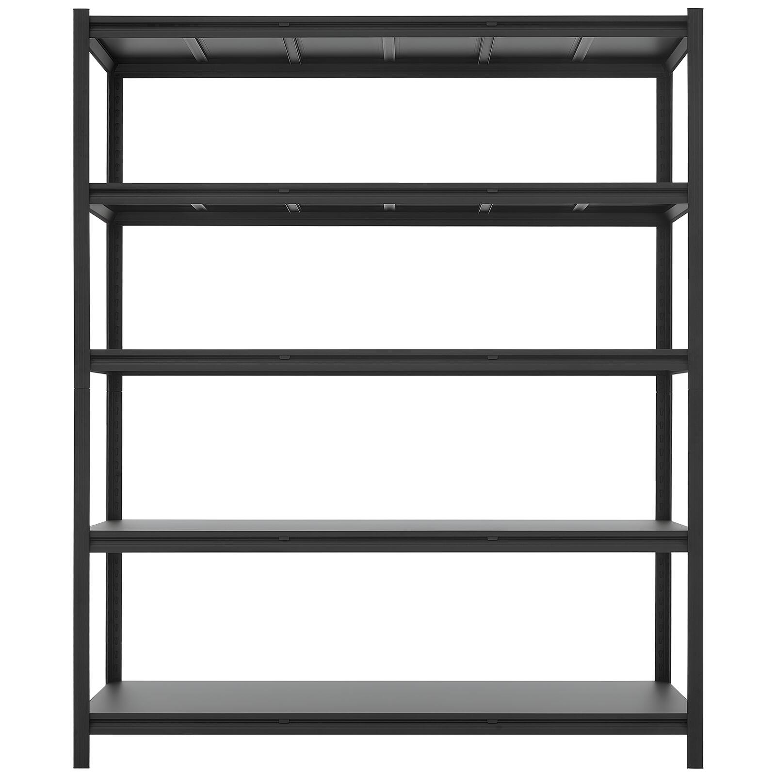 Alt View 5. VEVOR - Storage Shelves, 5-Tier Adjustable, 3000 lbs Capacity, Heavy Duty Garage Storage Shelving Unit, Metal Utility Rack Shelf - Black.