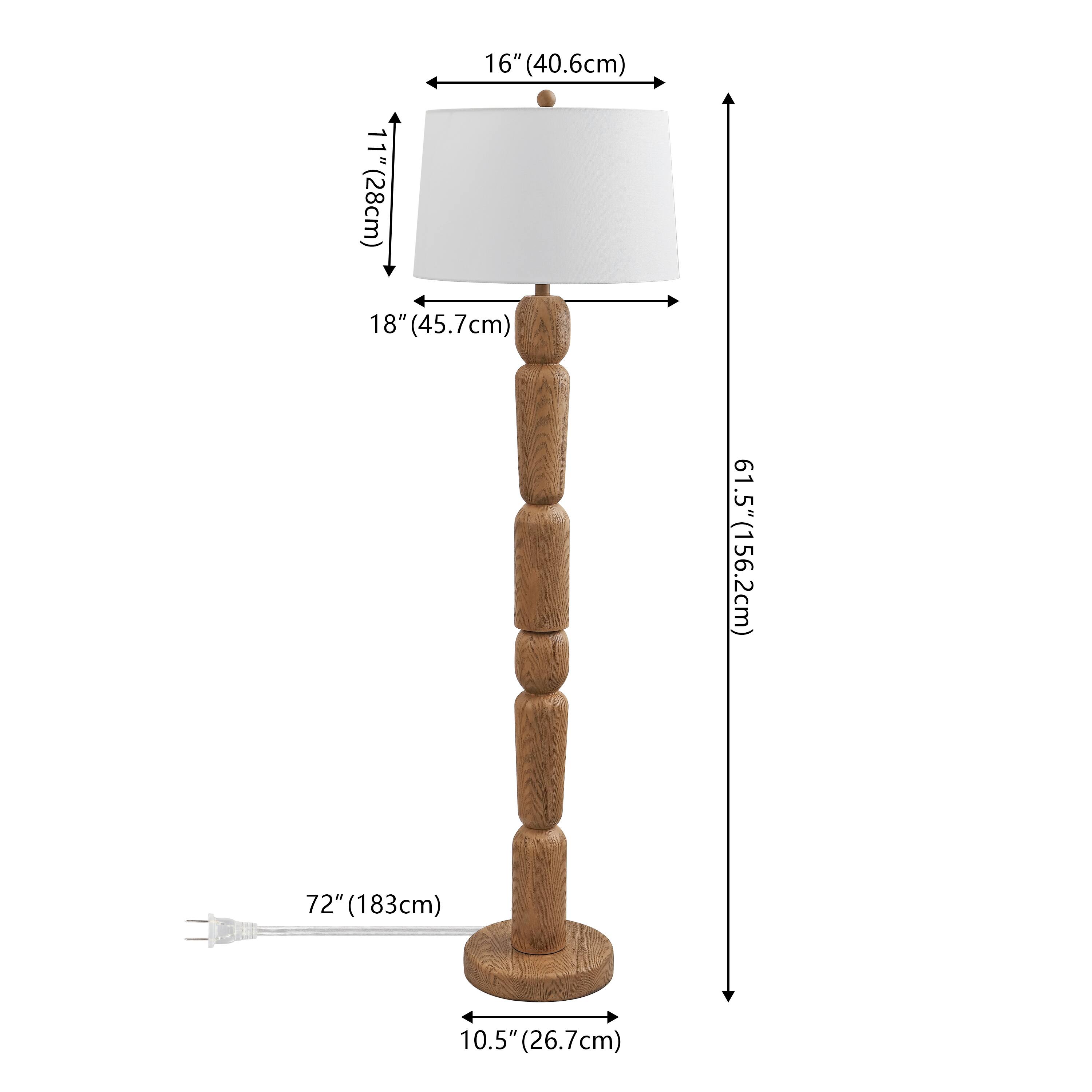 16" (40.6cm)  
11" (28cm)  
18" (45.7cm)  
61.5" (156.2cm)  
72" (183cm)  
10.5" (26.7cm)