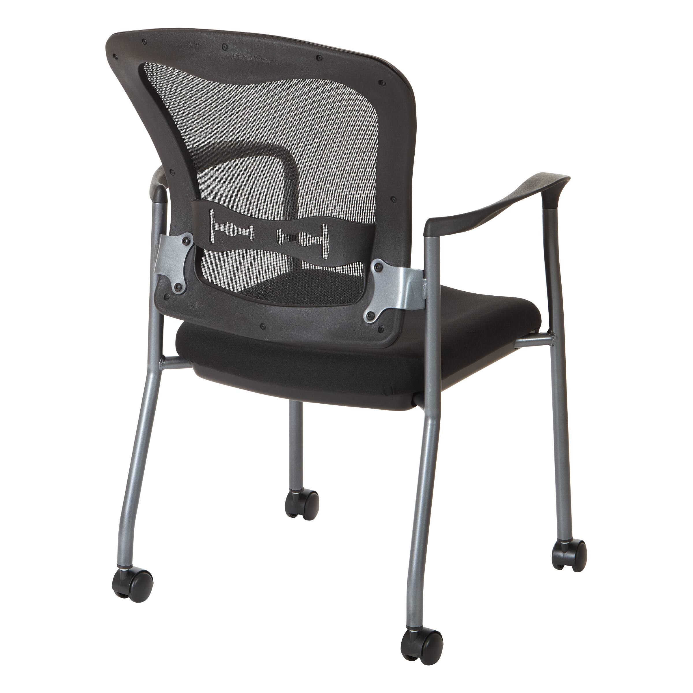 Back. Office Star Products - Titanium Visitors Chair with Arms - Coal.