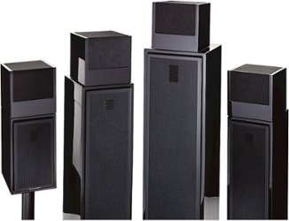 MartinLogan - Motion 5-1/4" Passive 2-Way Height Channel Speakers (Pair) - High Gloss Black - Front_Zoom