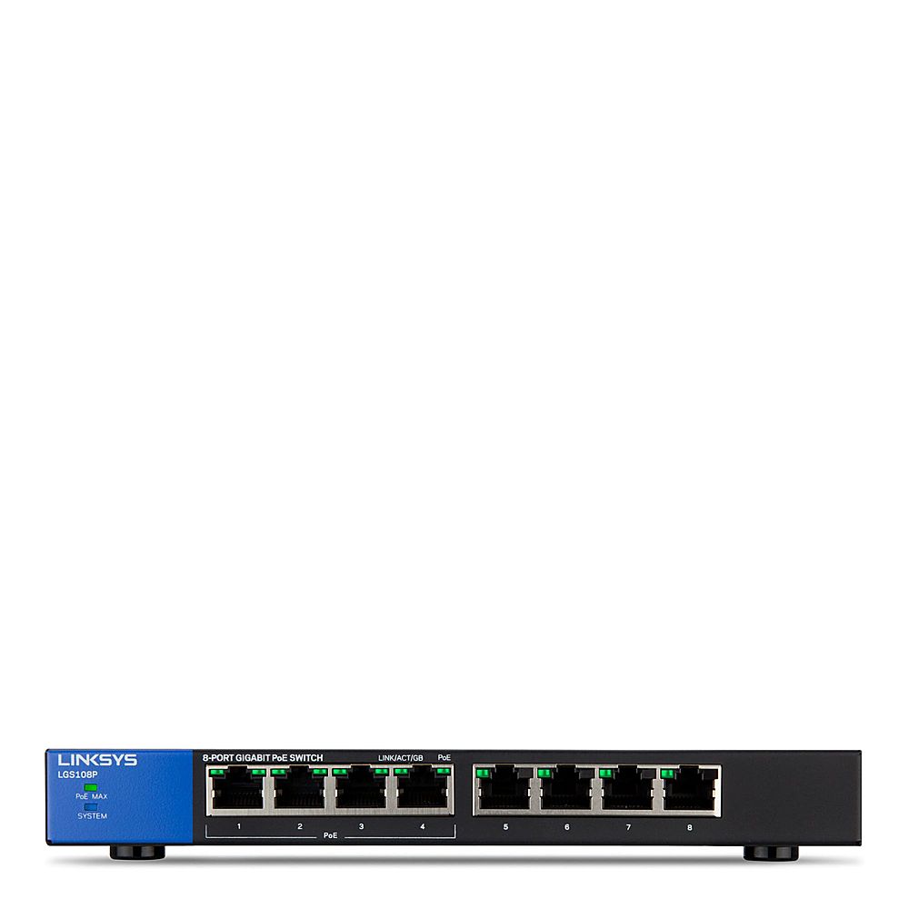 Woud toegang Voorstel Linksys 8-Port Gigabit Ethernet POE Switch LGS108P - Best Buy