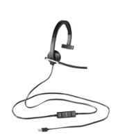 Logitech - H650e Mono Wired On-ear Headset - Black - Front_Zoom