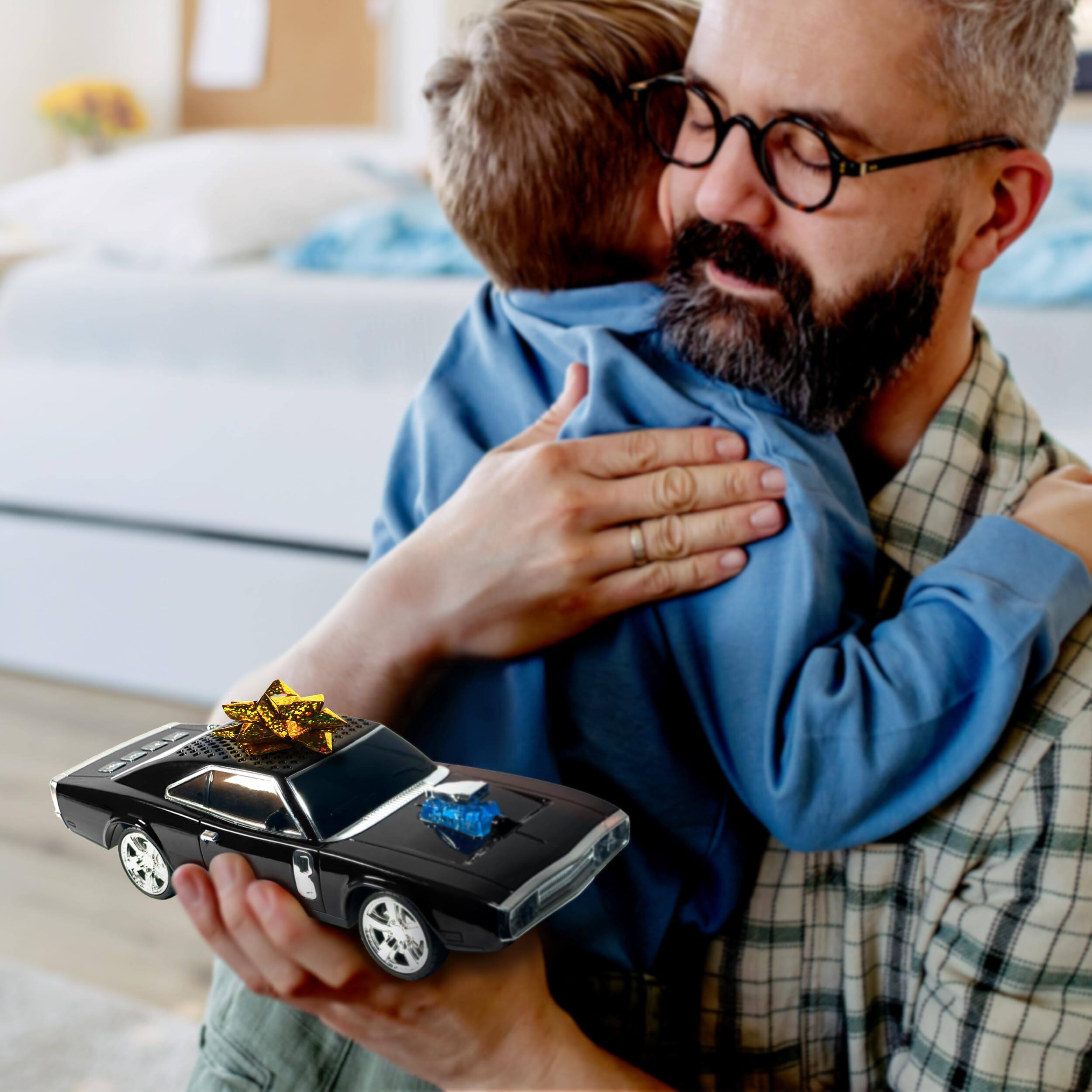 Alt View 8. Skar Audio - 1968 Retro Car Replica Dual 2-inch Speakers Hands Free Link Built-in Microphone Fm Radio And Led Party Lights - Black.