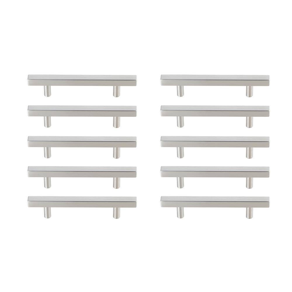 Alt View 2. Elegant Decor - Dior 4" Center to Center Brushed Nickel Bar Pull Multipack (set of 10) - Brushed Nickel.