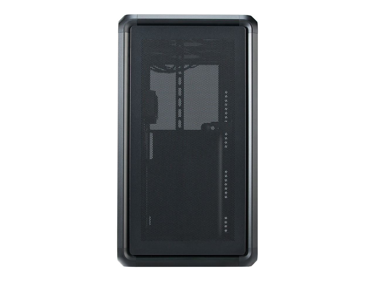 Alt View 4. Cooler Master - Cooler Master MasterFrame 500 Mesh Black ATX Mid-Tower, Aluminum Frame, Dual 200mm Fans, 390mm GPU, Tempered Glass - Black.