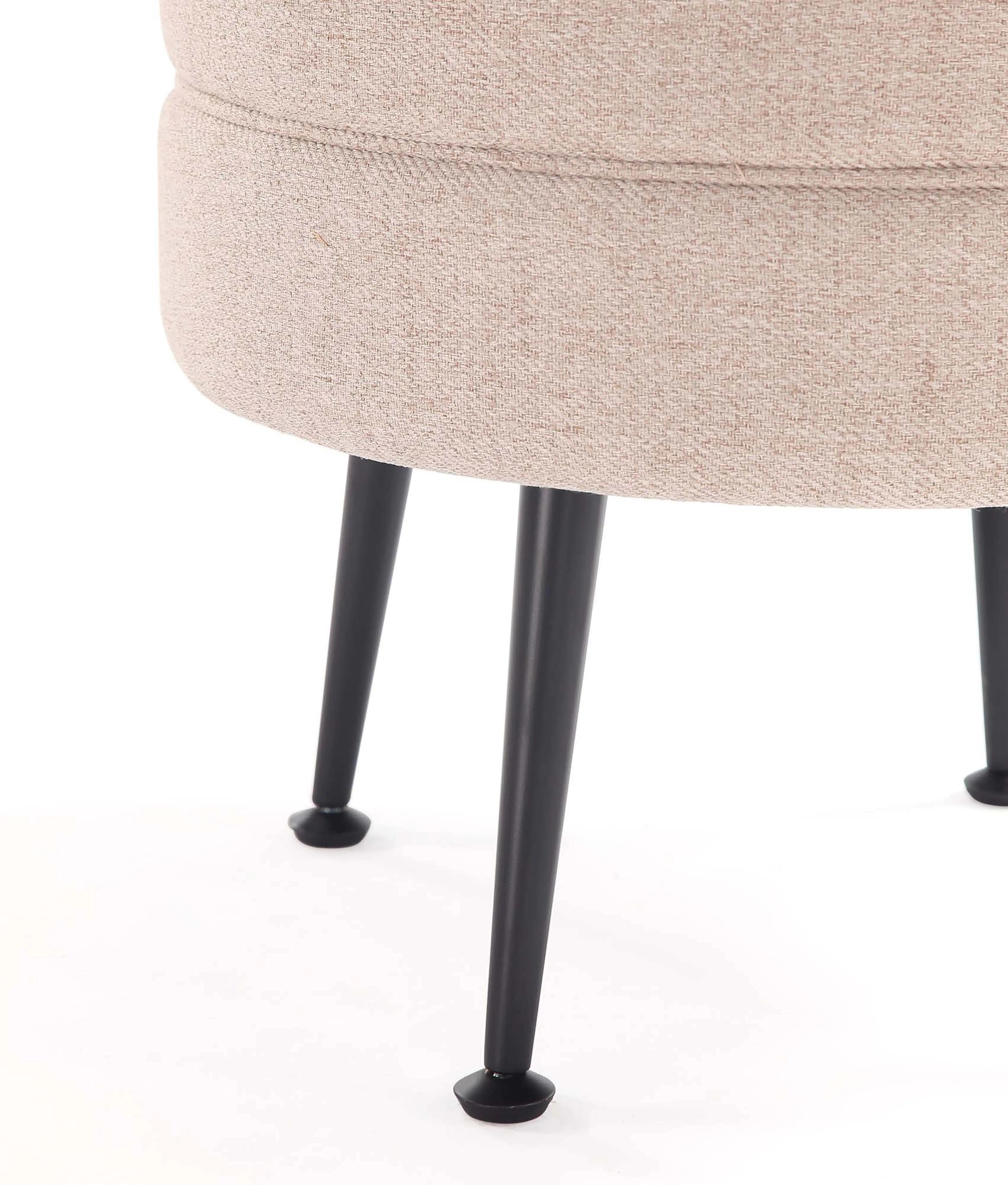 Alt View 1. Manhattan Comfort - Bailey Mid-Century Modern Upholstered Accent Ottoman - Wheat.