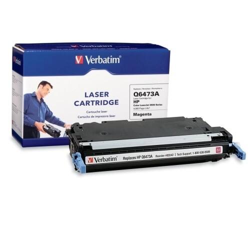 Front Standard. Verbatim - Toner Cartridge - Replacement for HP - Magenta.