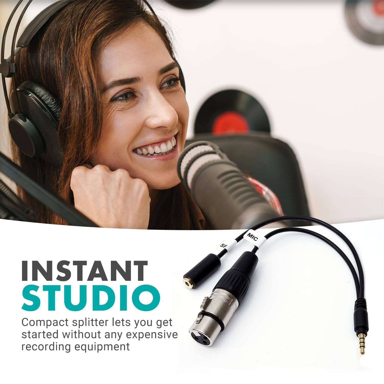 INSTANT STUDIO  
Compact splitter lets you get started without any expensive recording equipment