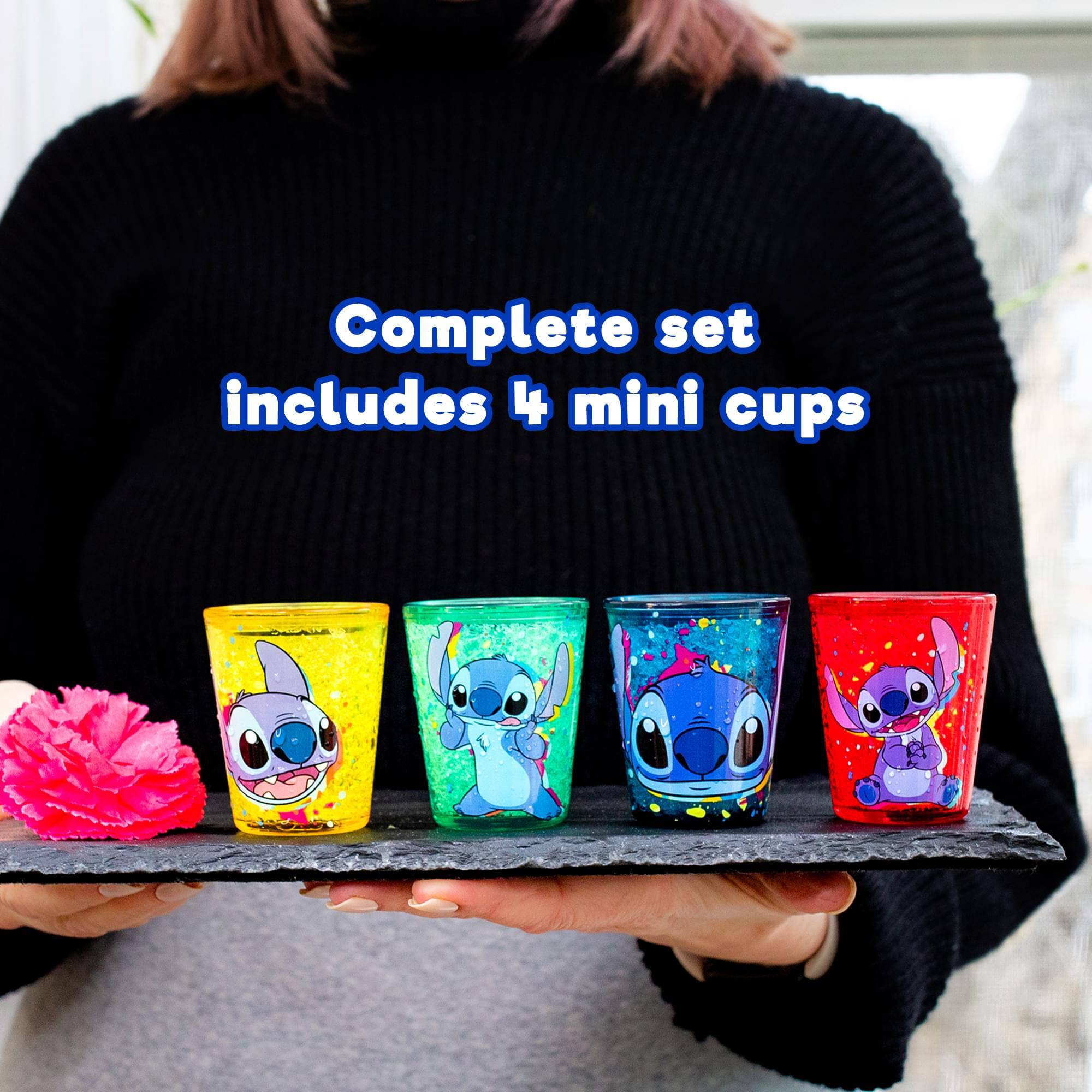 Complete set includes 4 mini cups