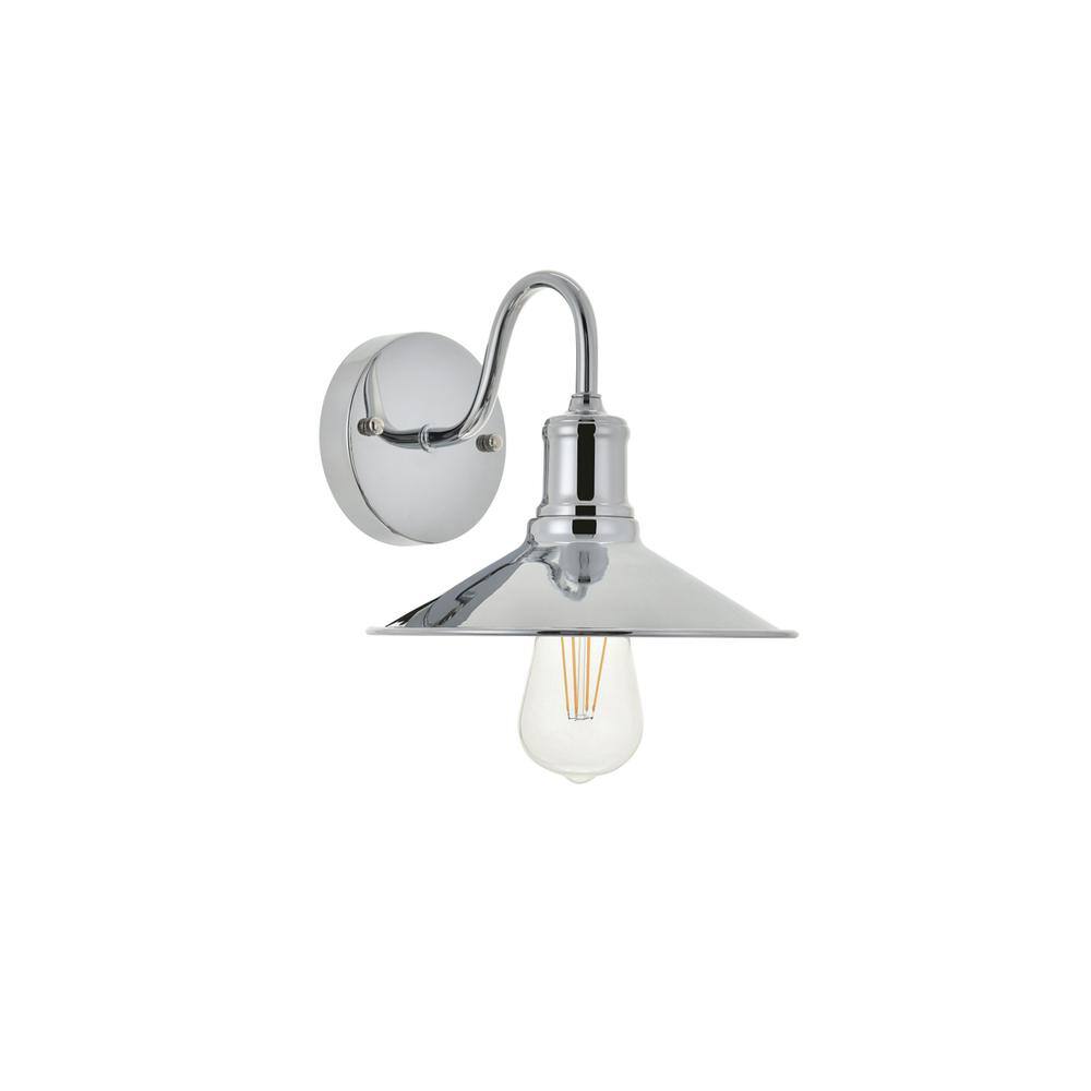 Alt View 6. Living District - Etude 1 light chrome Wall Sconce - Chrome.