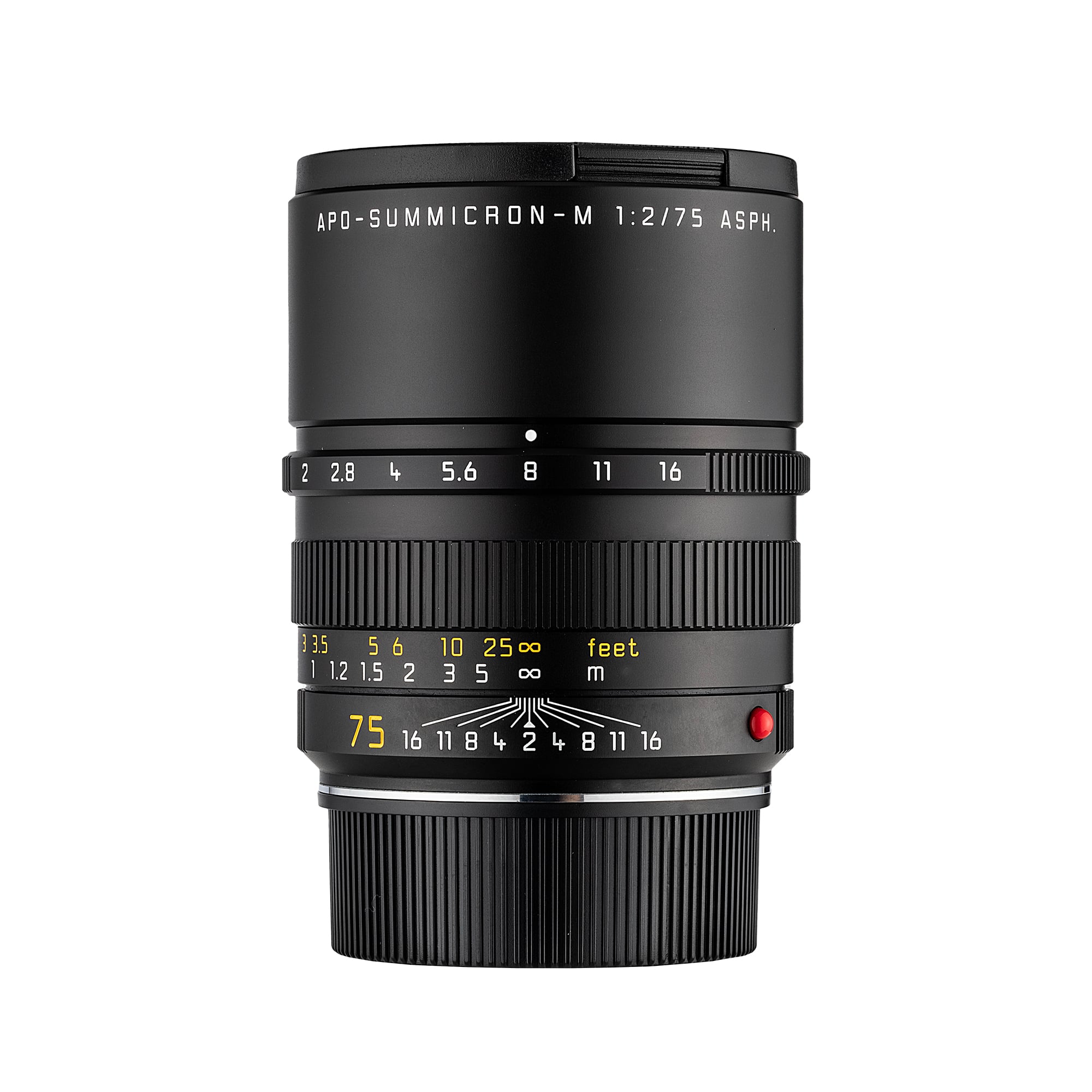 Leica - Telephoto 75mm f/2.0 APO Summicron M Aspherical Manual Focus Lens (International Model no Warranty) - Black