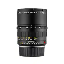 Leica - Telephoto 75mm f/2.0 APO Summicron M Aspherical Manual Focus Lens (International Model no Warranty) - Black