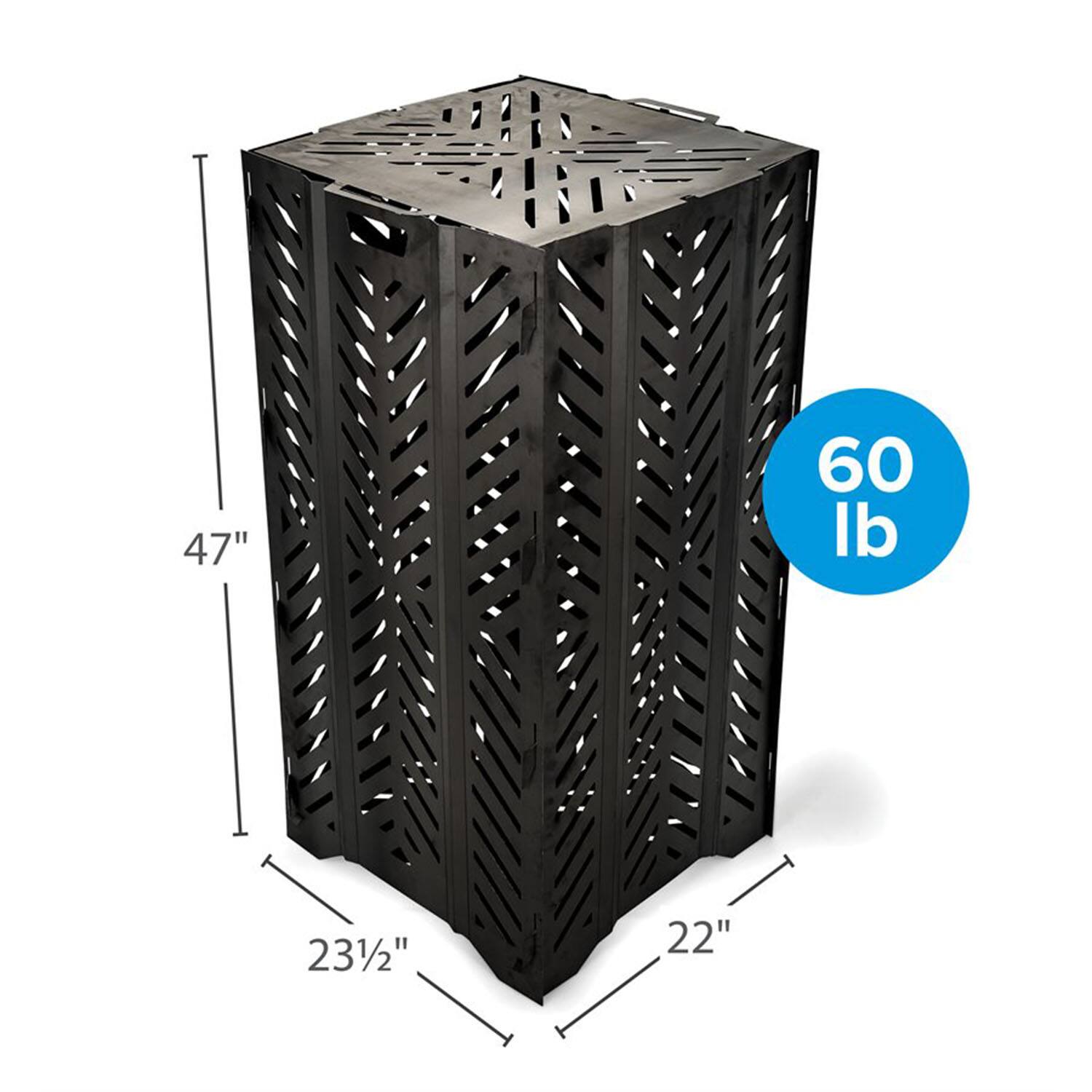 47" x 23½" x 22"  
60 lb