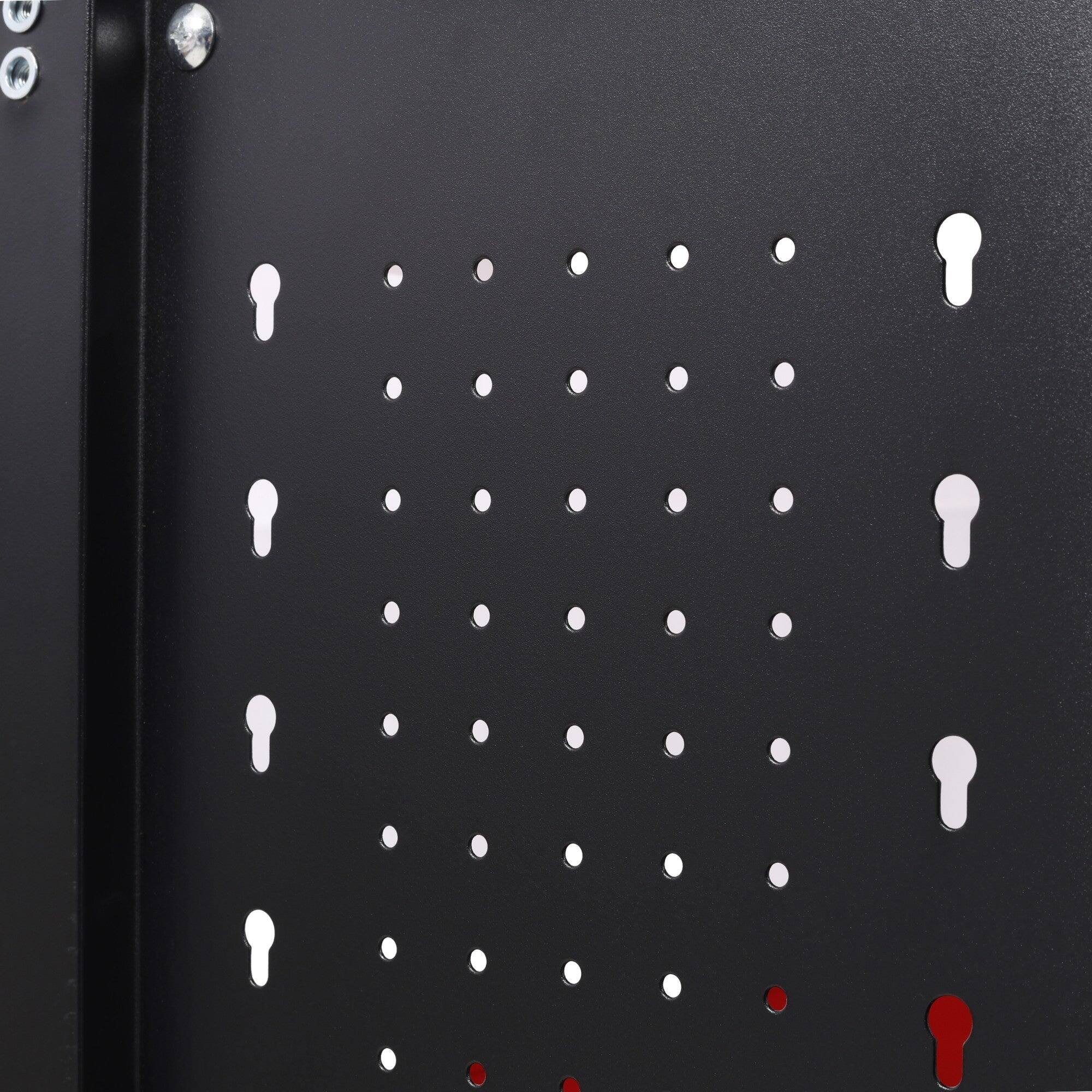 Alt View 4. Boyel Living - 15 Inches 3 Tier Red Steel Rolling Utility Tool Cart With Pegboard For Garage - Red.