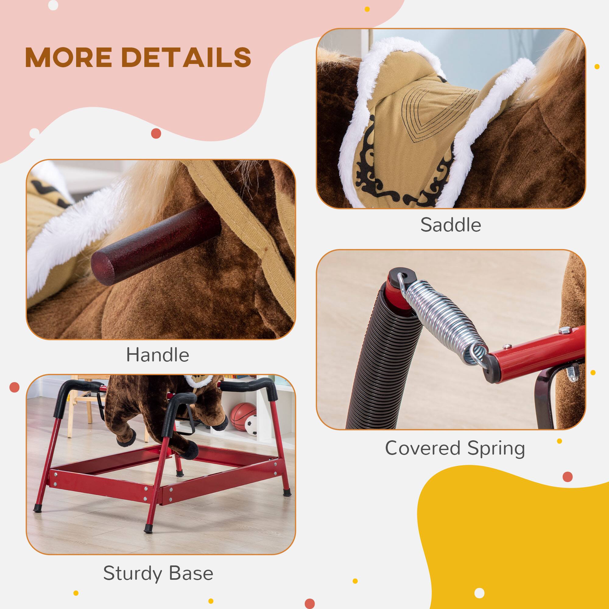 MORE DETAILS

- Saddle
- Handle
- Covered Spring
- Sturdy Base