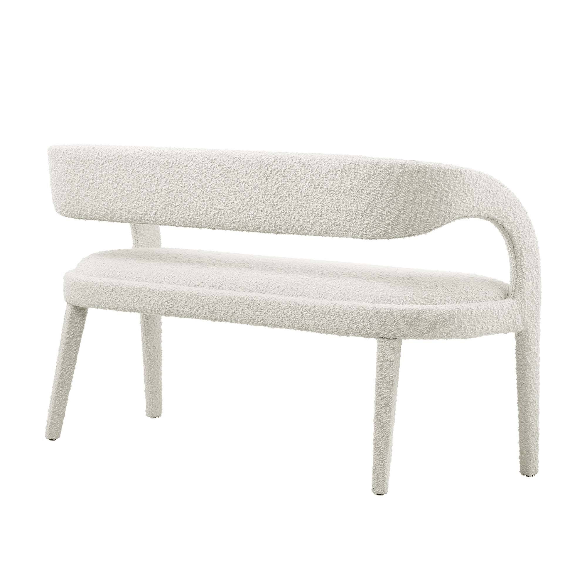 Alt View 1. Modway - Pinnacle Boucle Fabric Accent Bench by Modway - White.