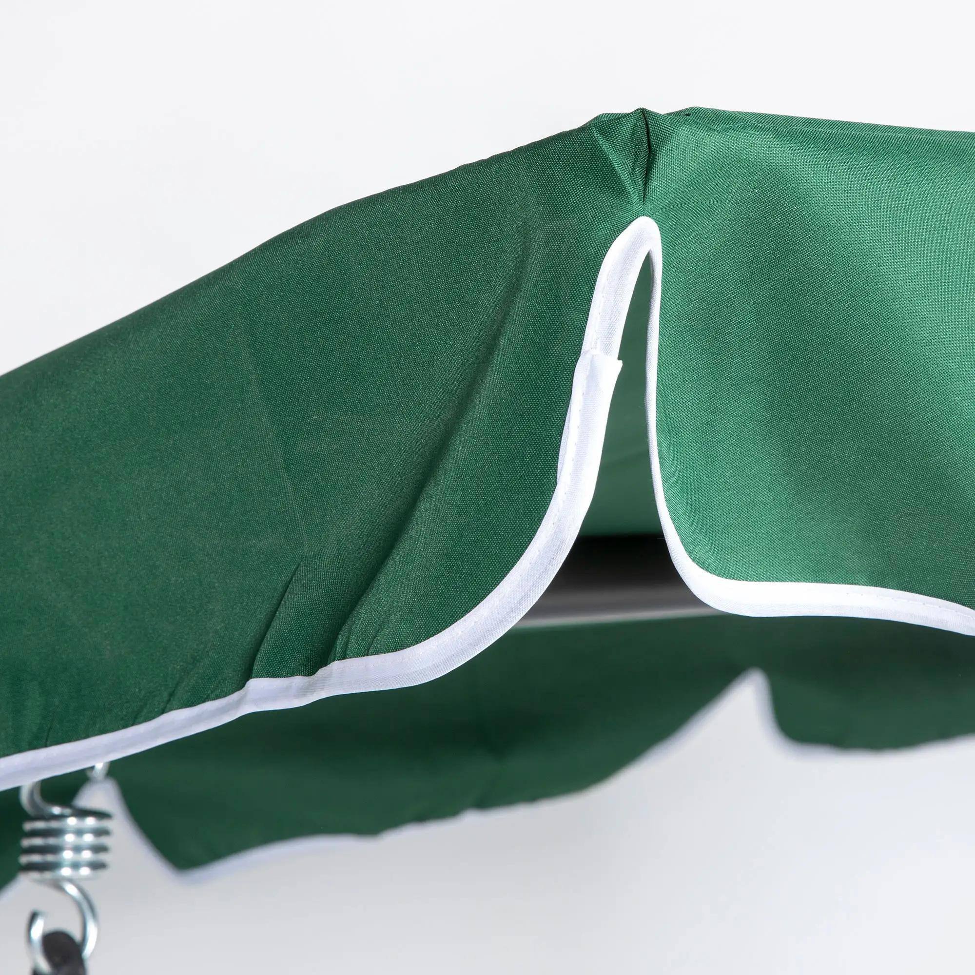 Back. Resenkos - Resenkos 3-Seater Swing Set With Steel Frame, Outdoor Patio Swing, Cushioned Armrests, Large Canopy, Green.