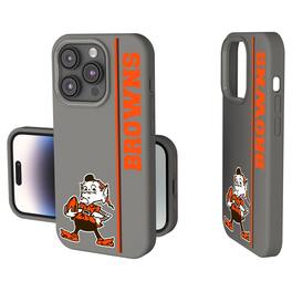 Keyscaper - NFL - Cleveland Browns Throwback Logo iPhone Soft Touch Case - 14 - Gray
