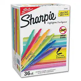 Sharpie - Stick Highlighter, Chisel Tip, 36/Pack - Assorted