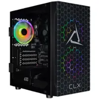CLX - SET Gaming Desktop - AMD Ryzen 5 8600G - 16GB DDR5 Memory - Radeon 760M Integrated - 500GB M.2 SSD - Black - Front_Zoom