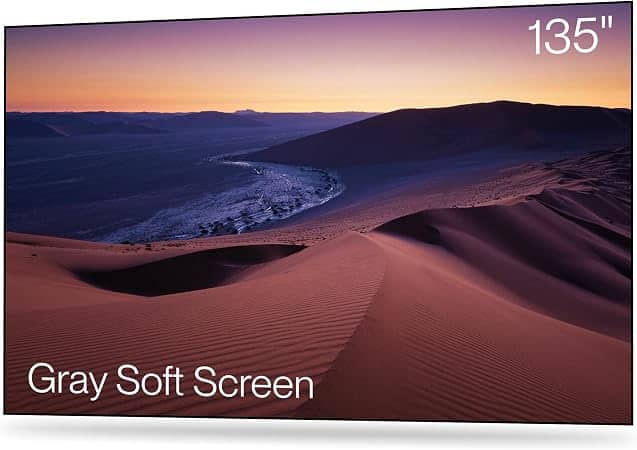 AWOL Vision - 135" Fixed Frame Projector Screen, Matte Gray ALR Screen with 170° Wide Viewing Angle, 16:9 8K/4K UHD Projection Screen