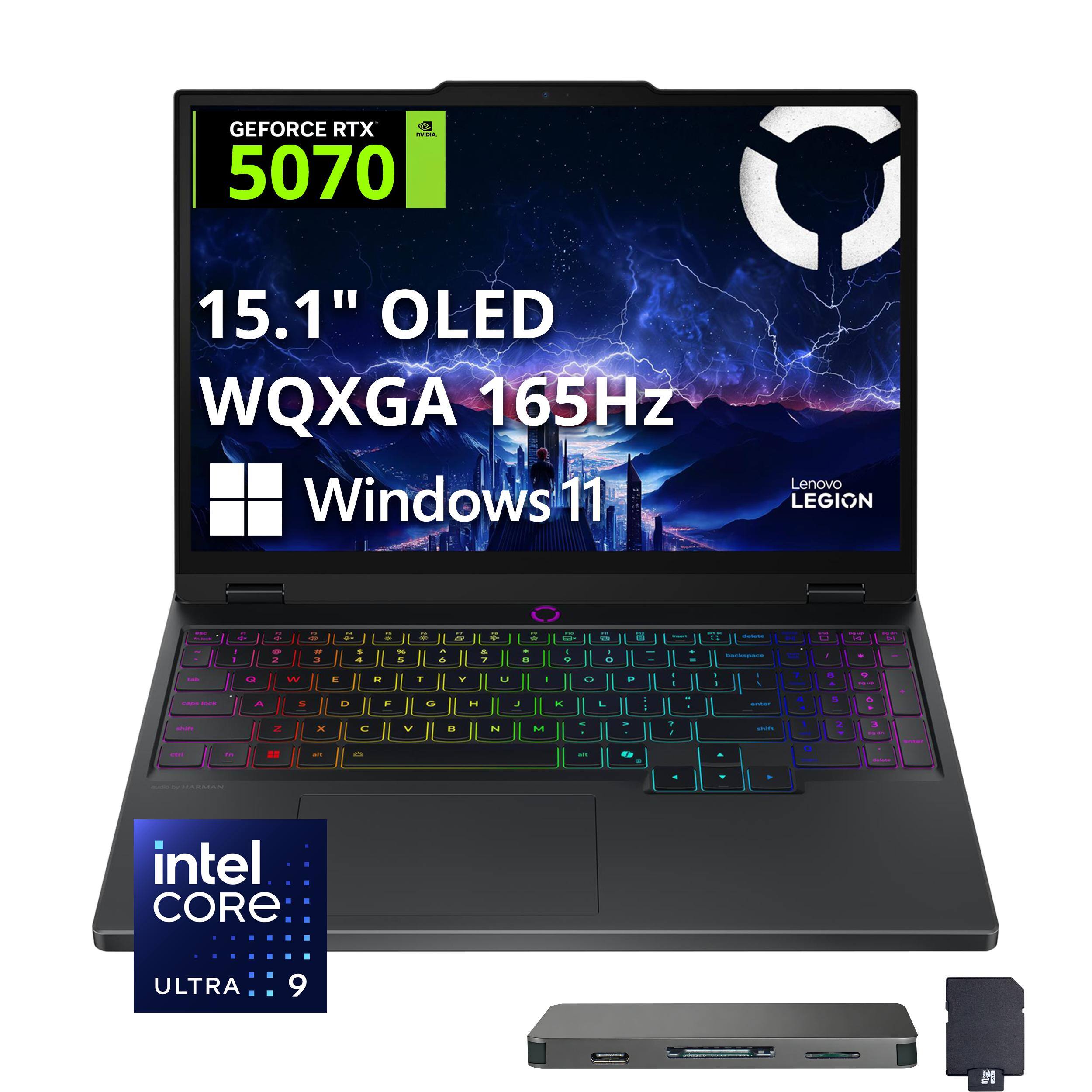 Lenovo - Upgraded - Legion 5 15.1" OLED WQXGA 165Hz Intel Core Ultra 9 275HX NVIDIA GeForce RTX 5070 Gaming Laptop 64GB RAM 4TB SSD - Eclipse Black