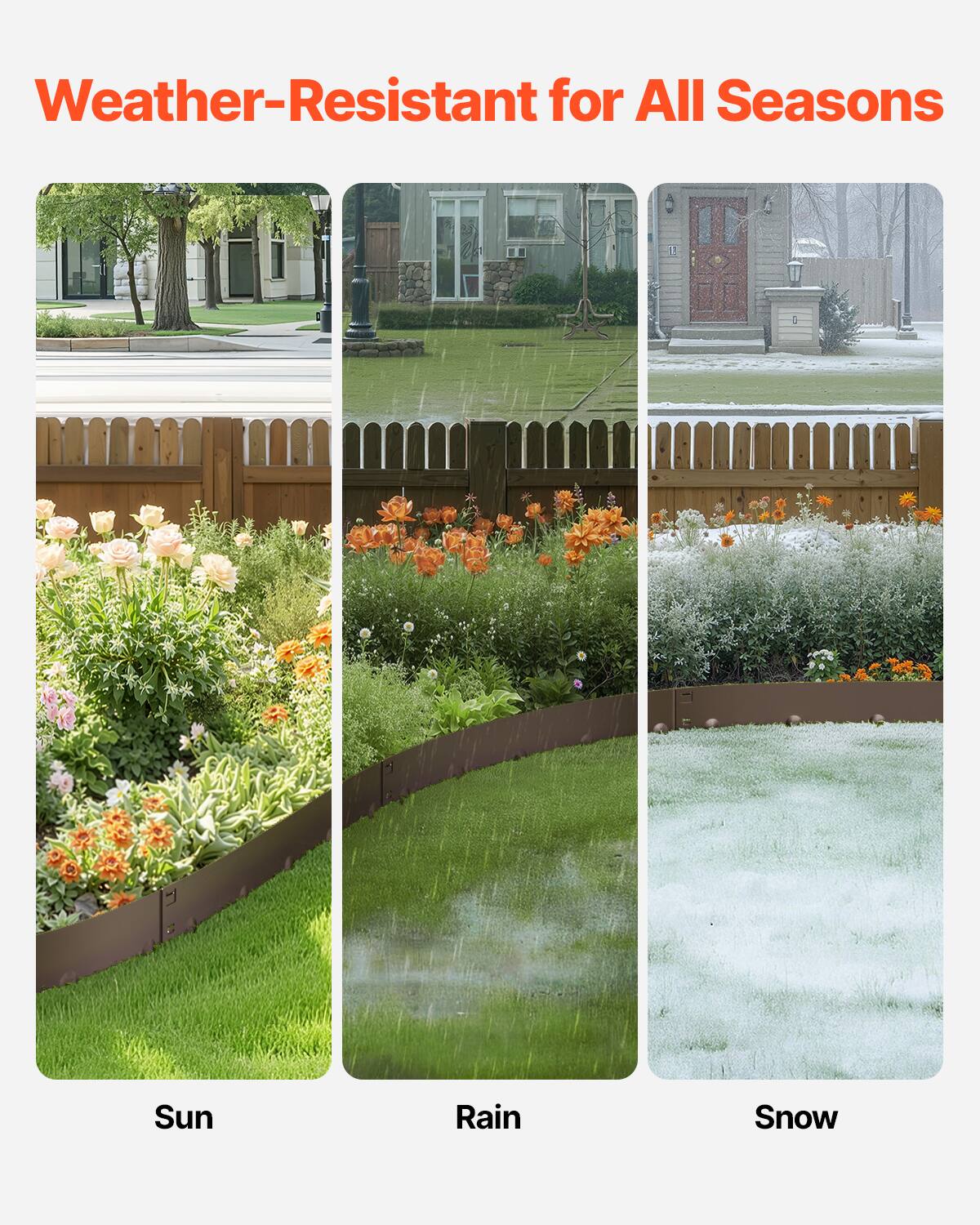 Weather-Resistant for All Seasons

Sun
Rain
Snow